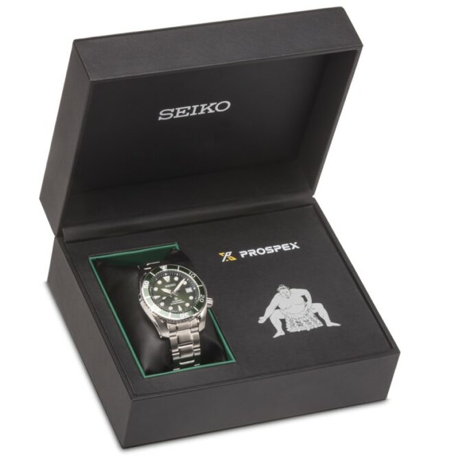 Reloj Seiko SPB103J1 de hombre automático con caja y brazalete de acero y esfera verde