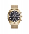 Reloj Mark Maddox HM0129-57 de hombre multifunción con caja y malla en acero IP dorado y esfera negra