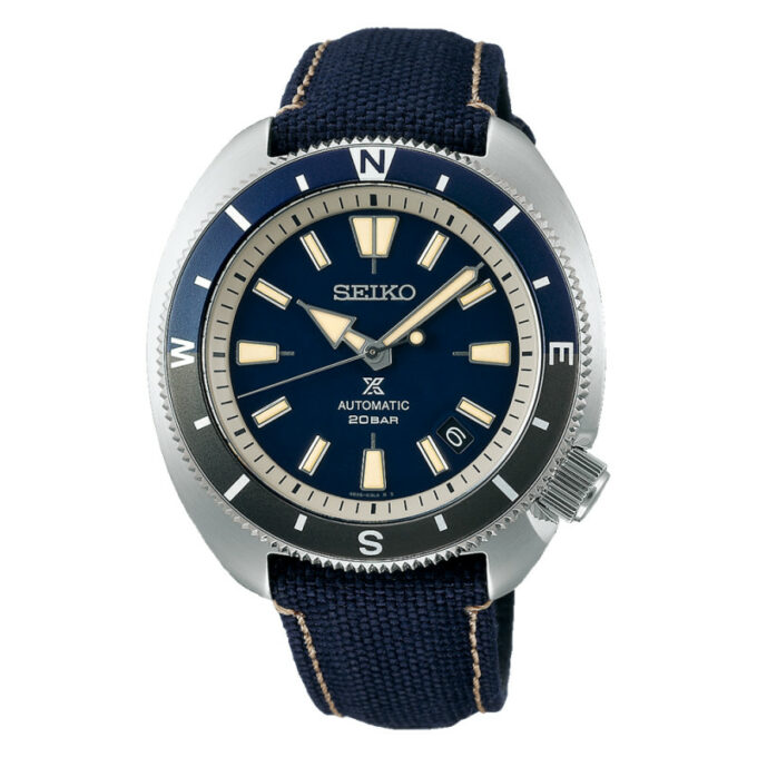 Reloj Seiko SRPG15K1 de hombre automático con caja de acero y correa de polyester azul