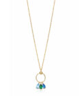 Collar Viceroy mujer de plata con colgante de circonitas tonos azules y verdes