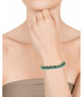 Pulsera Viceroy 1389P01013 mujer acero dorado con multiras de piel y piedras azules