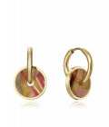 Pendientes Viceroy mujer en acero dorado tipo aro con disco