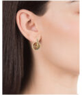 Pendientes Viceroy mujer en acero dorado tipo aro con disco