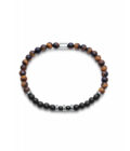 Pulsera Viceroy 1486P09011 de hombre en acero de bolitas marrones y negras