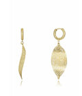 Aros Viceroy de mujer en acero dorado con hoja calada colgando