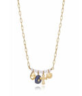 Collar Viceroy mujer acero dorado con cuatro abalorios en su centro