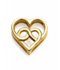 Motivo Viceroy 1414M01012 de mujer en acero dorado dos corazones entrelazados para pulsera personalizable