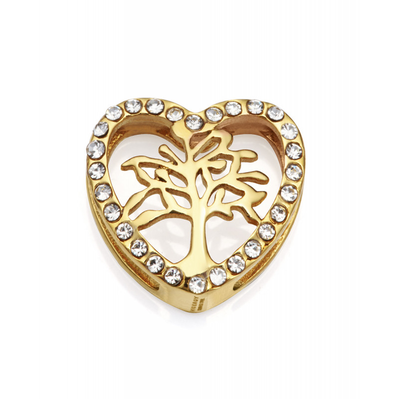 Motivo Viceroy 1418M01012 mujer acero dorado con árbol de la vida dentro de un corazón para pulsera personalizable