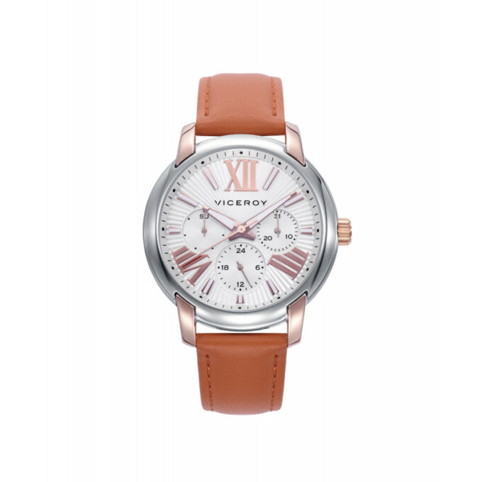 RELOJ VICEROY 401270-83 MUJER CON CAJA ACERO Y CORREA PIEL NARANJA