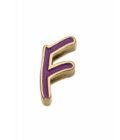 Motivo Viceroy niña acero dorado y esmalte letra F para pulsera personalizable