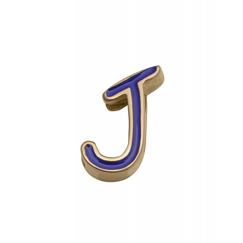 Motivo Viceroy niña acero dorado y esmalte letra J para pulsera personalizable