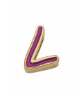 Motivo Viceroy niña acero dorado y esmalte letra L para pulsera personalizable