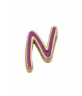Motivo Viceroy 1487M01012N de niña en acero dorado y esmalte letra N para pulsera personalizable