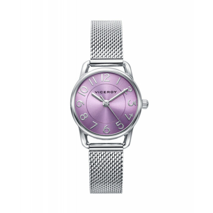 Pack Viceroy niña 41104-95 de reloj con malla milanesa de acero y pulsera de actividad morada