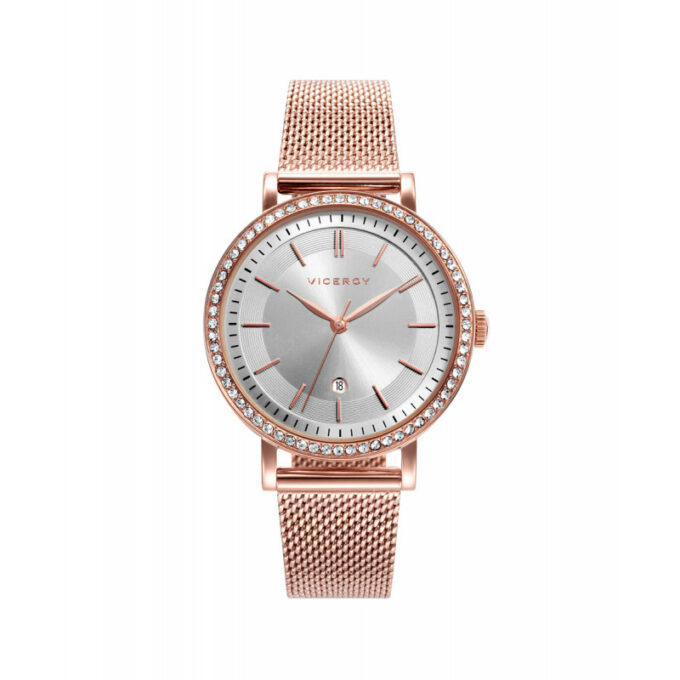 Reloj Viceroy 471110-99 de mujer con malla milanesa de acero IP rosada