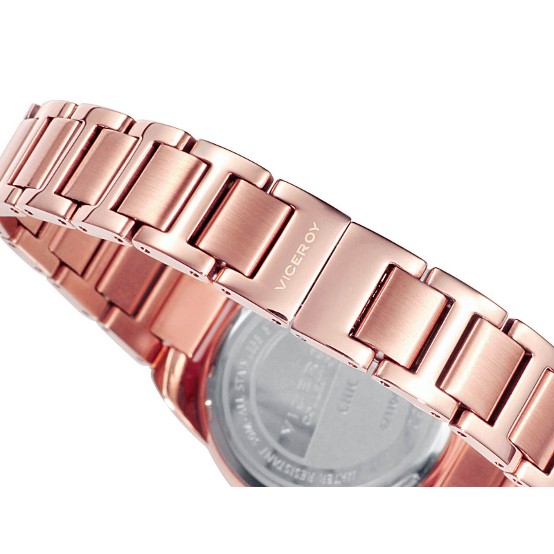 Reloj Viceroy 47850-43 de mujer en acero IP rosado con esfera marrón