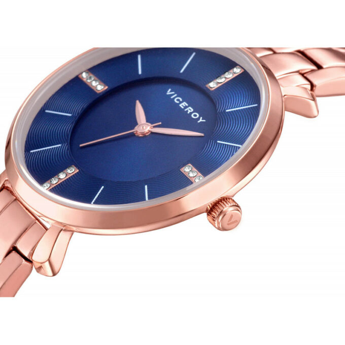 Reloj Viceroy 471062-37 de mujer en acero IP rosado con esfera azul