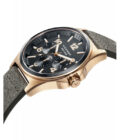 Reloj Viceroy 46749-95 multifunción hombre en acero con correa de piel gris y esfera negra