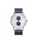 Reloj Viceroy 42421-08 de hombre multifunción en acero con malla milanesa IP azul y esfera blanca