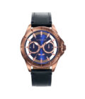 Reloj Viceroy 401049-37 de hombre en acero, correa de piel negra y esfera azul
