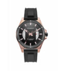 Reloj Viceroy 46821-57 de hombre en acero IP rosado con correa de caucho y esfera negras