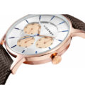 Reloj Viceroy 471143-07 de hombre multifunción en acero, correa marrón y esfera blanca