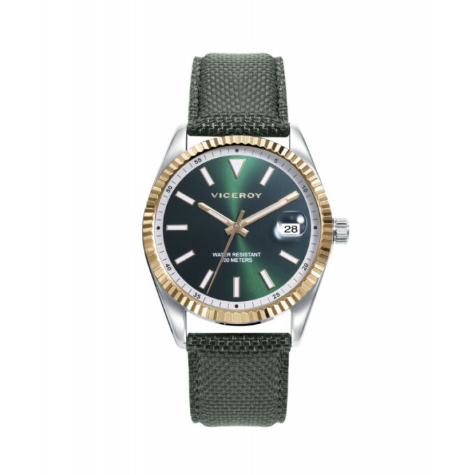 Reloj Viceroy 42437-67 de hombre en acero y correa de nylon verde