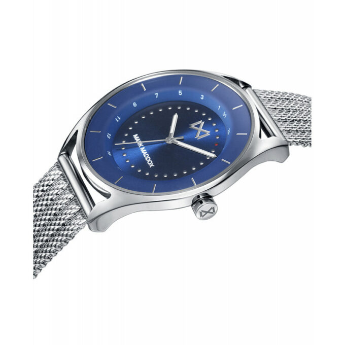 Reloj Mark Maddox HM7115-37 de hombre en acero con malla milanesa y esfera azul