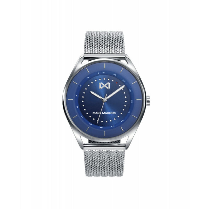 Reloj Mark Maddox HM7115-37 de hombre en acero con malla milanesa y esfera azul