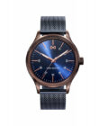 Reloj Mark Maddox HM7109-37 de hombre en acero IP azul con malla milanesa y esfera azul