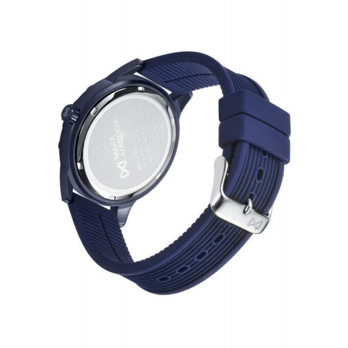 Reloj Mark Maddox HC0115-56 de hombre con caja de aluminio y correa de silicona azul