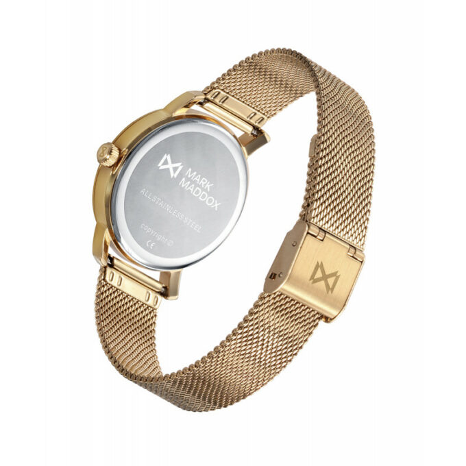 Reloj Mark Maddox MM7155-67 de mujer en acero con malla milanesa IP dorado y esfera verde