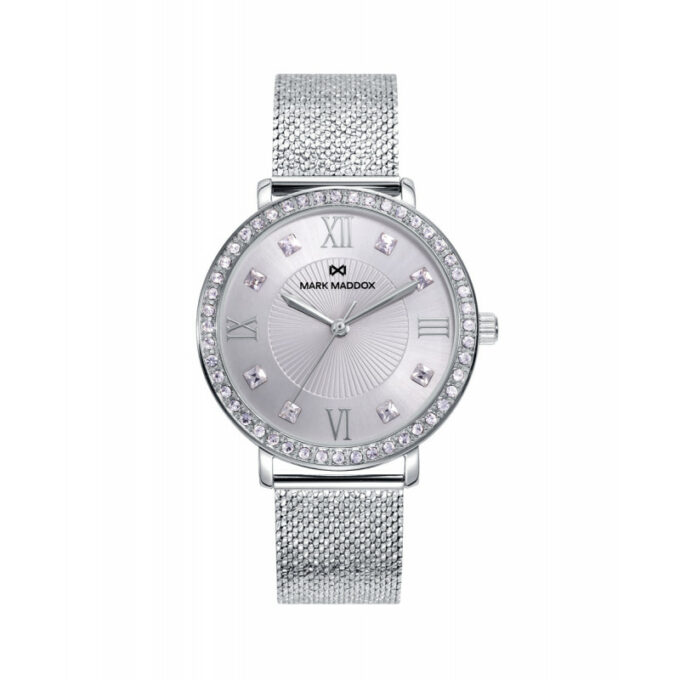 Reloj Mark Maddox MM1004-83 de mujer en acero con malla milanesa y esfera blanca