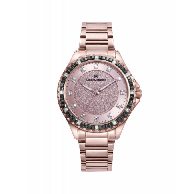 Reloj Mark Maddox MM1007-97 de mujer en acero IP rosado y esfera rosada