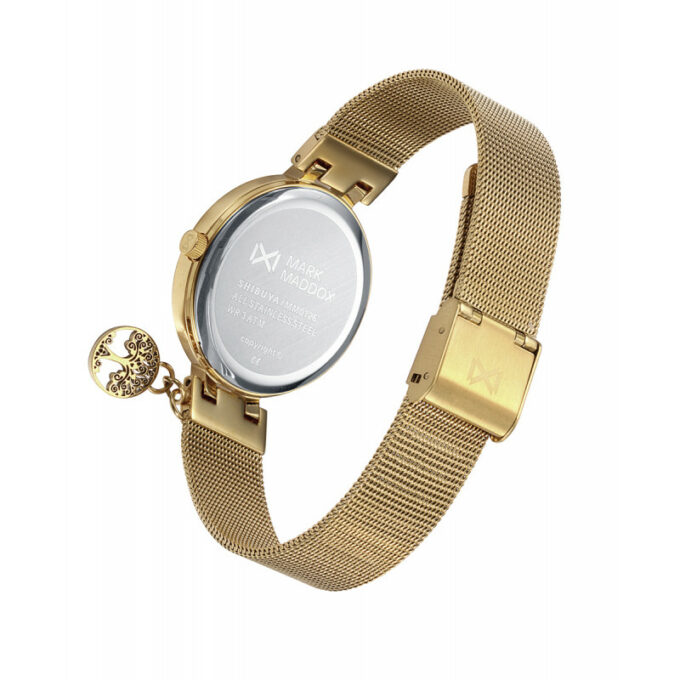 Reloj Mark Maddox MM0126-97 de mujer en acero con malla milanesa IP dorada y esfera con árbol de la vida