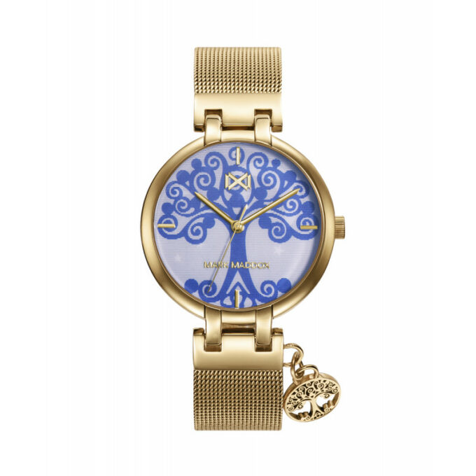 Reloj Mark Maddox MM0126-97 de mujer en acero con malla milanesa IP dorada y esfera con árbol de la vida