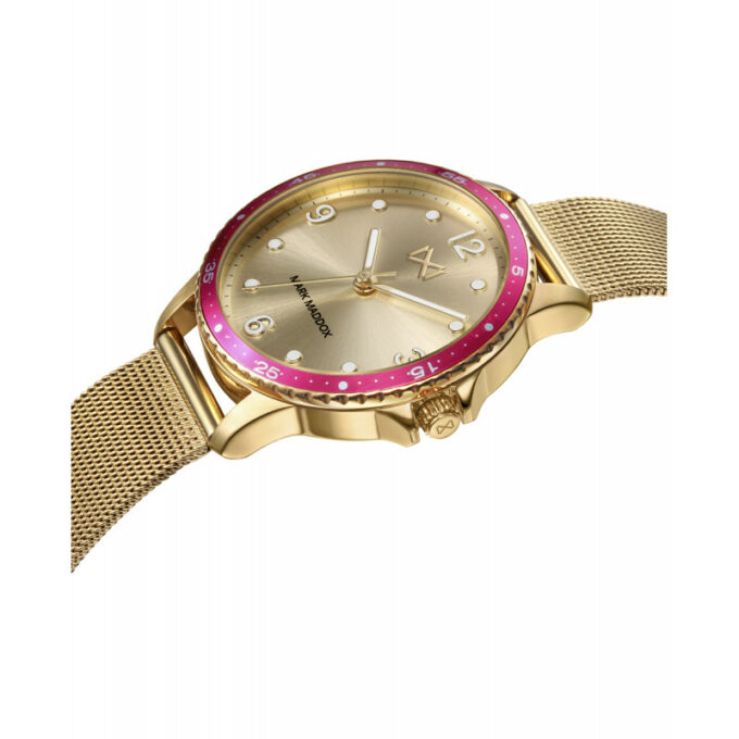 Reloj Mark Maddox MM0122-25 de mujer en acero con malla milanesa IP dorada y esfera dorada