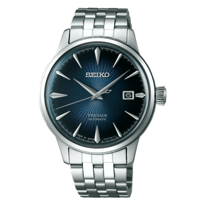 Reloj Seiko SRPB41J1 de hombre automático con caja y brazalete de acero y esfera azul