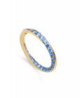 Anillo Viceroy 13135A012-33 de mujer en plata chapada biselado fila circonitas azules