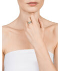 Anillo Viceroy 13134A014-39 de mujer en plata chapada oro con filas circonitas azules y blancas